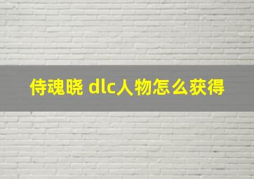 侍魂晓 dlc人物怎么获得